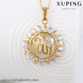 31715 hermoso diseño agradable calidad multicolor encanto xuping oro sol colgante